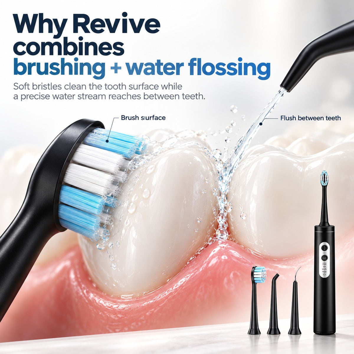 Revive™ Rechargeable 3-in-1 Toothbrush