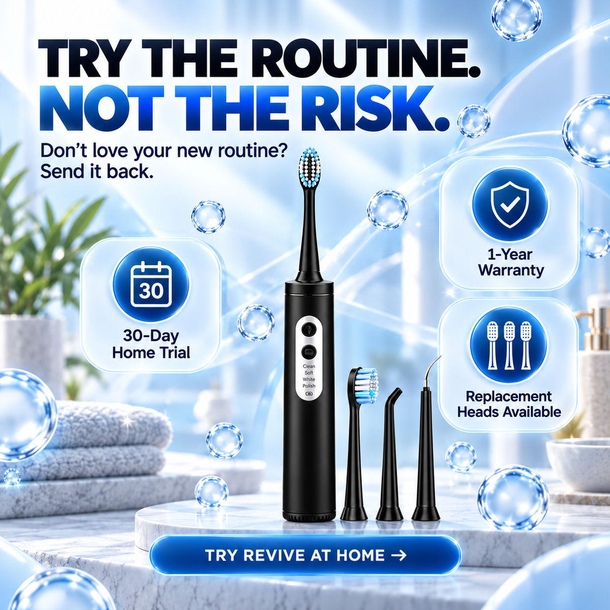 Revive™ Rechargeable 3-in-1 Toothbrush